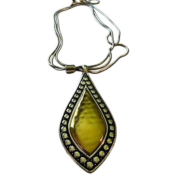 Scroll & Vine 34" Adjustable Silver Chain Necklace with Reversible Pendant - Picture 7 of 9